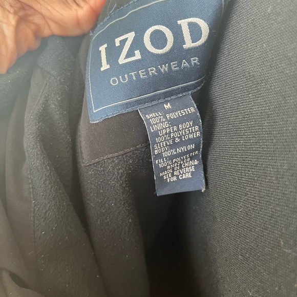 IZOD Women's Quilted Black Fleece Lined Full Zip Coat - Picture 7 of 7